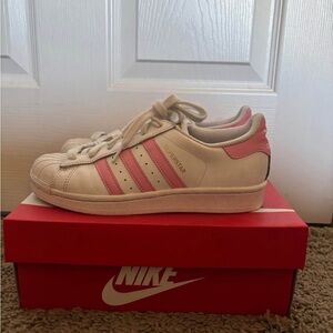 Adidas Superstar Pink Strip “True Pink” Sneakers